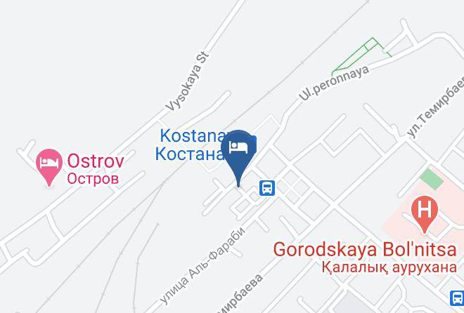 Kostanai Region - Gostinica Privokzalnaya Maps