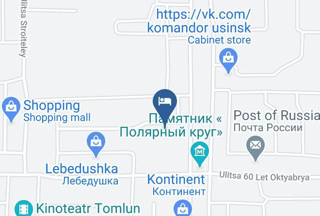 Usinsk - Gostinitsa Selena Maps