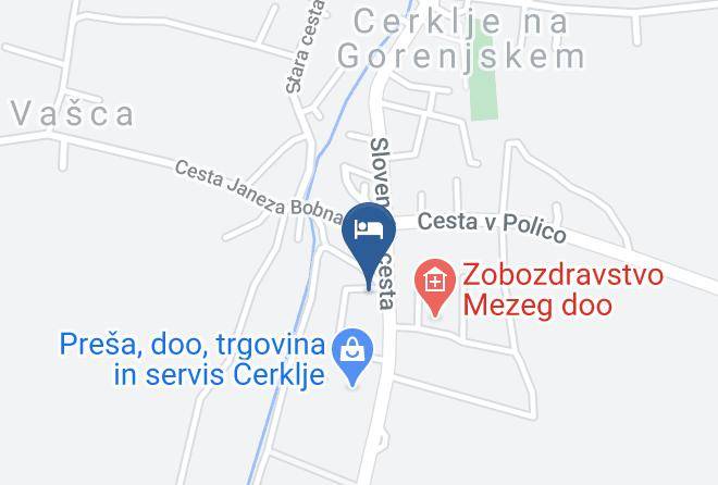 Cerklje Na Gorenjskem - Gostisce Cesnar Maps