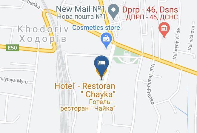 Zhydachiv Raion - Hotel Restoran Chayka Maps