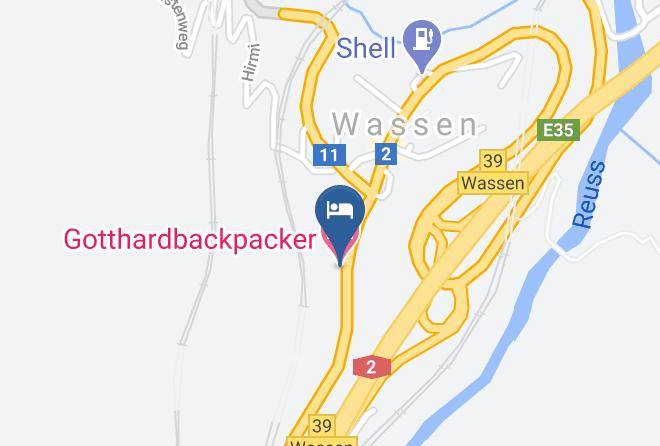 Wassen - Gotthardbackpacker Maps