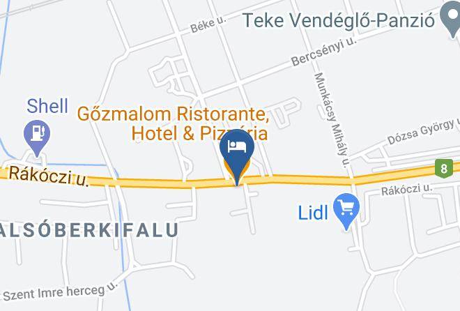 Kormend - Gozmalom Ristorante Hotel & Pizzeria Maps