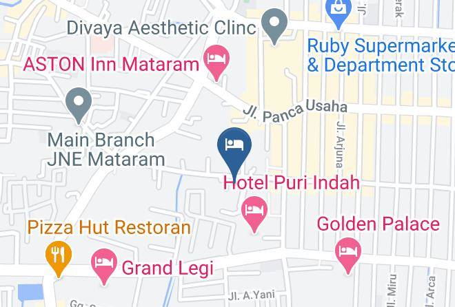 Kota Mataram - Graha Ayu Hotel Maps