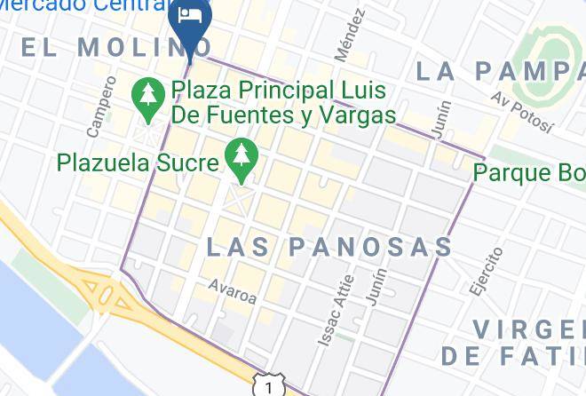 Cercado - Gran Hotel Central Tarija Maps
