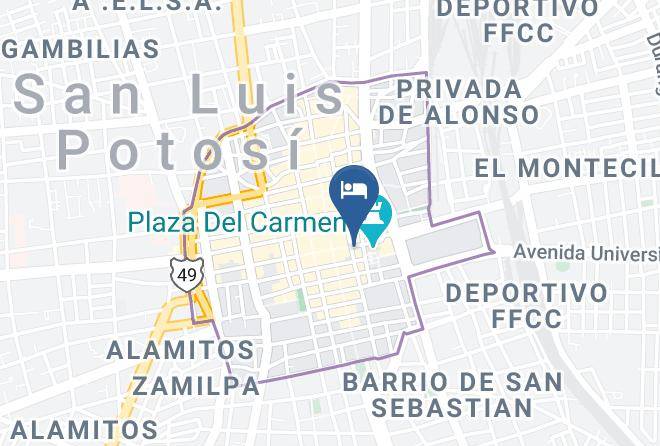 San Luis Potosi Old Town - Gran Hotel Concordia Maps