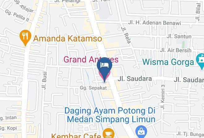 Kota Medan - Grand Antares Hotel Maps