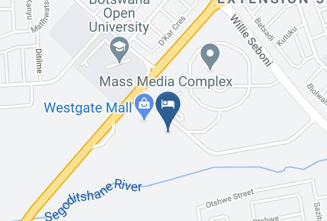 Bamalete Tlokweng - Grand Aria Hotels And Conference Centre Maps