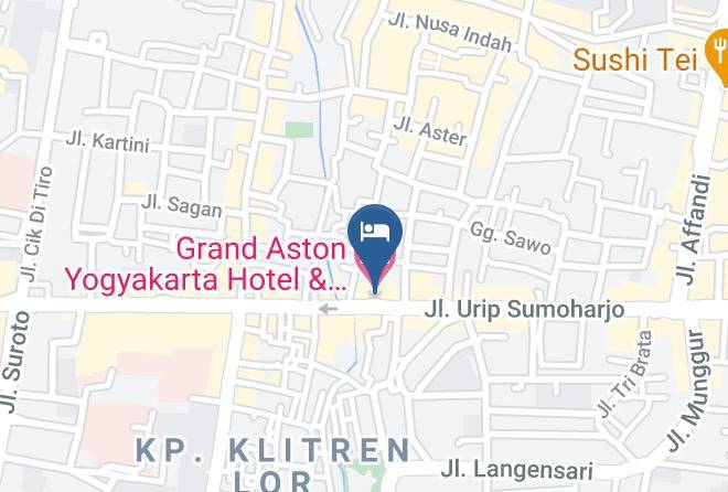 Kota Yogyakarta - Grand Aston Yogyakarta Hotel & Convention Center Maps
