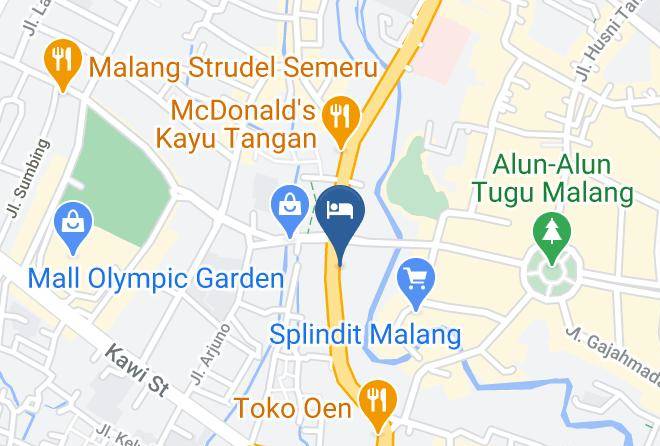 Kota Malang - Grand Citihub Hotel Kajoetangan Malang Maps