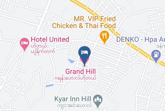 Hpa An - Grand Hill Hotel Maps