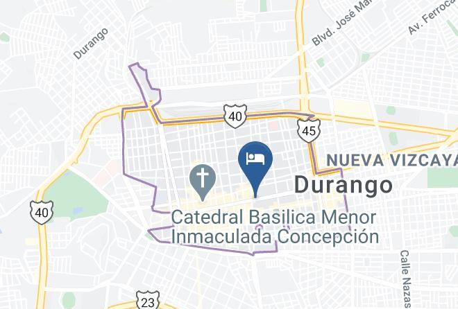 Grand Hotel Elizabeth Durango Map