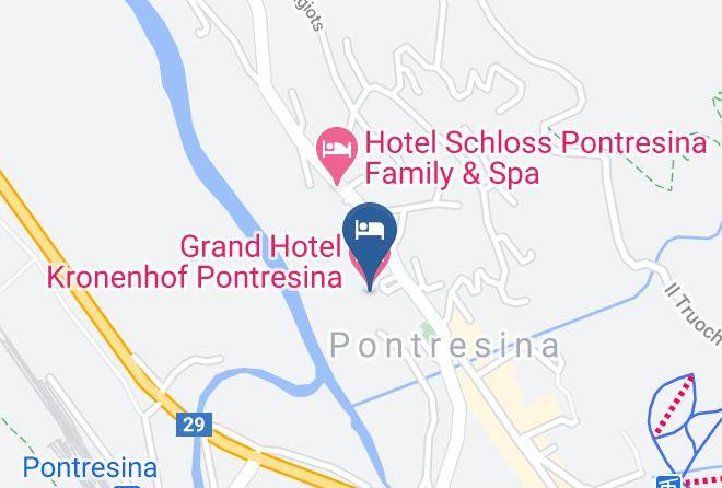 Grand Hotel Kronenhof Pontresina Map