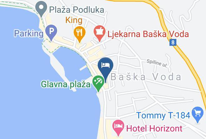 Baska Voda - Grand Hotel Slavia Maps