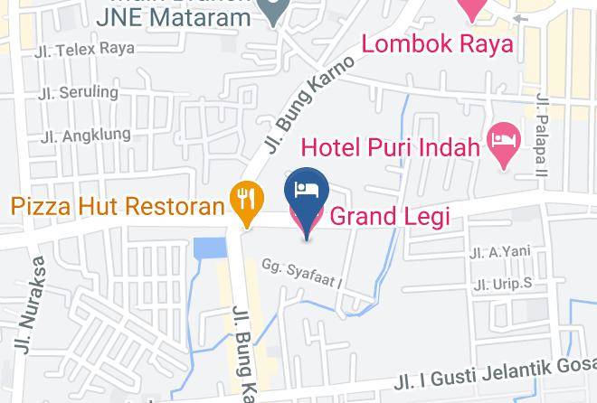 Kota Mataram - Grand Legi Hotel Maps