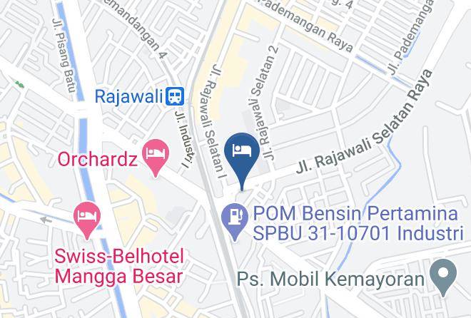 Central Jakarta - Grand Orchardz Hotel Rajawali Kemayoran Maps