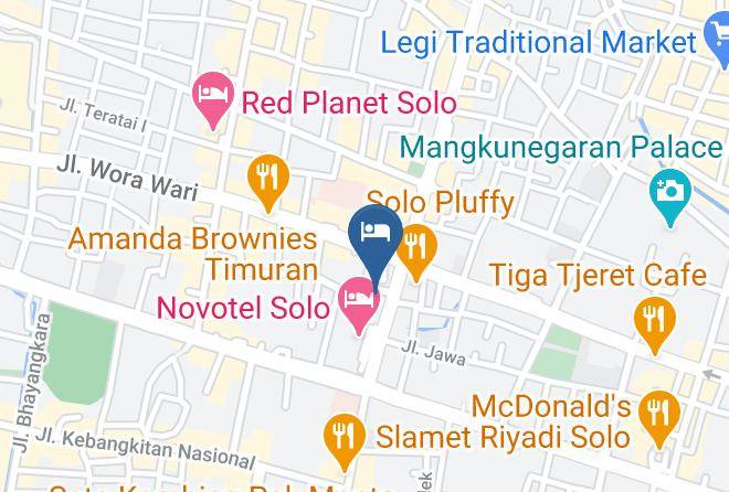 Surakarta - Grand Orchid Hotel Solo Maps