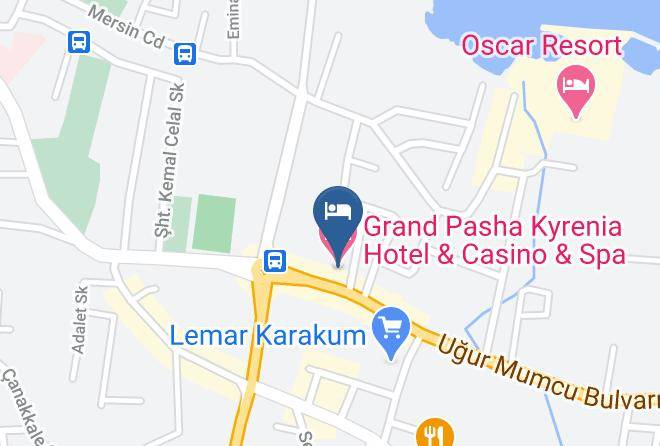 Yukari Girne - Grand Pasha Kyrenia Hotel & Casino & Spa Maps