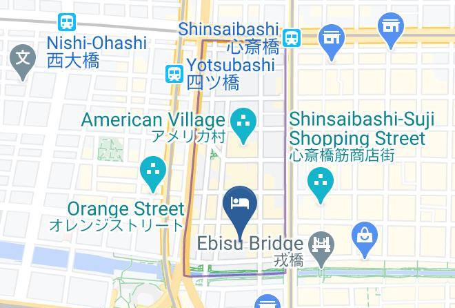 Osaka City Chuo Ward - Grand Sauna Shinsaibashi Maps