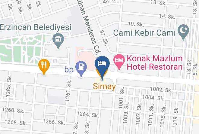 Erzincan Kizilay - Grand Simay Hotel Maps