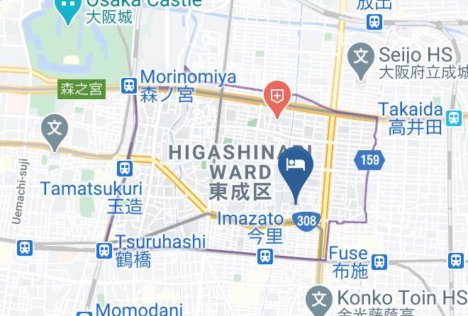 Osaka City Higashinari Ward - Grandouce Momodani Maps