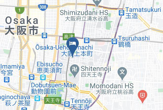 Osaka City Tennoji Ward - Grandouce Shitennoji Maps