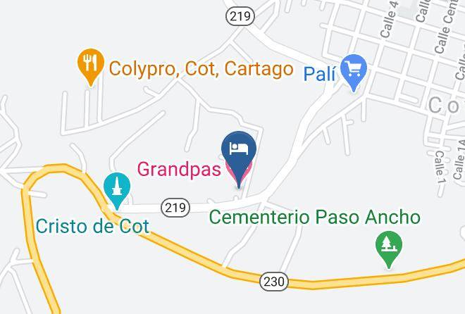 Oreamuno - Grandpas Hotel Maps