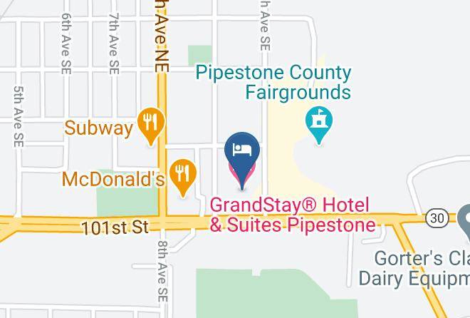 Pipestone - Grandstay Hotel & Suites Pipestone Maps