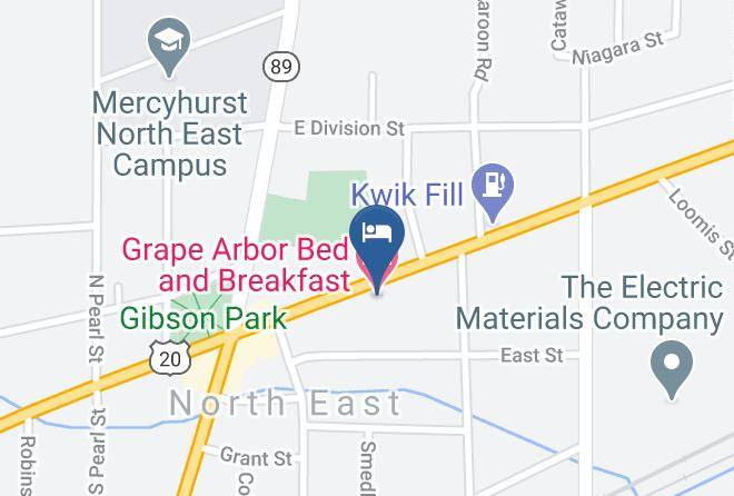Erie - Grape Arbor Bed And Breakfast Maps