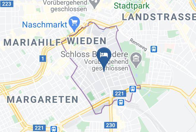 Vienna Wieden - Gratzlhotel Belvedere Maps