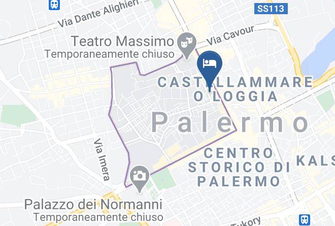 Palermo - Great Terrace Close To Massimo Theatre Maps