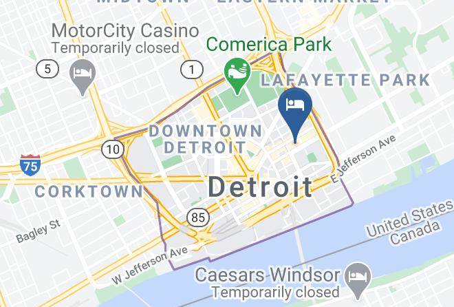Greektown Casino Map