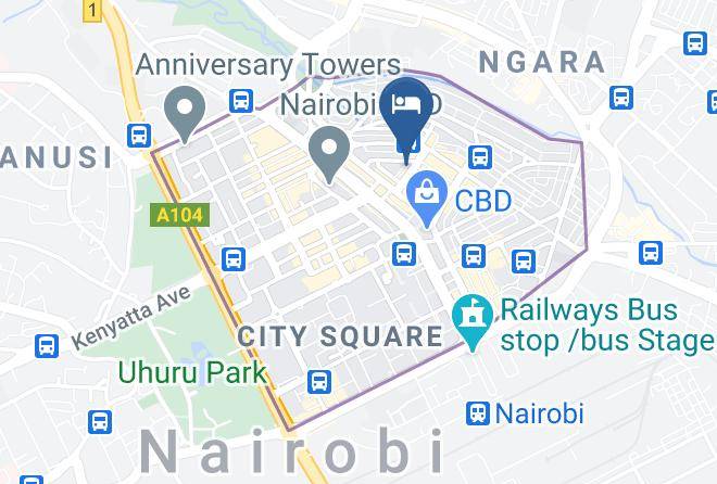 Nairobi - Green Court Hotel Maps