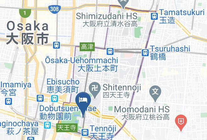Osaka City Tennoji Ward - Green Hill Hotel Tennoji Ekimae Maps