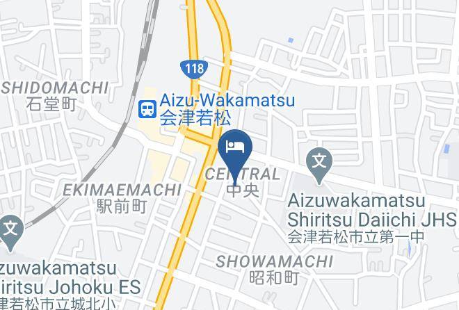 Aizuwakamatsu City - Green Hotel Aizu Maps