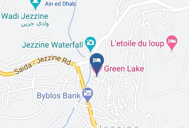 Jezzine - Green Lake Hotel Maps