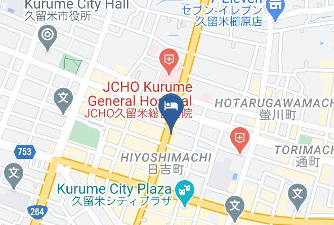 Kurume City - Green Rich Hotel Kurume Maps