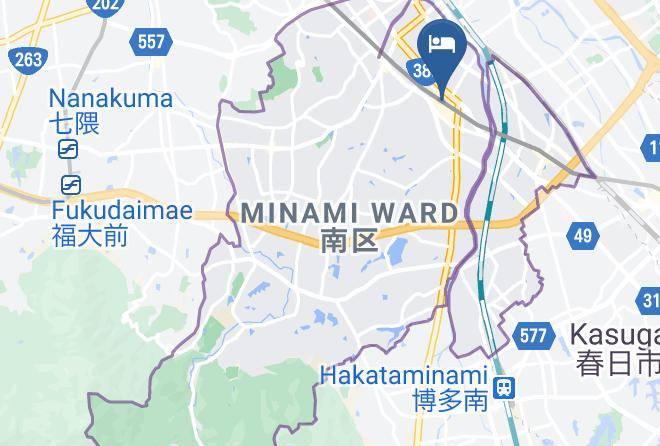 Fukuoka City Minami Ward - Green Rich Hotel Nishitetsu Ohashi Ekimae Maps