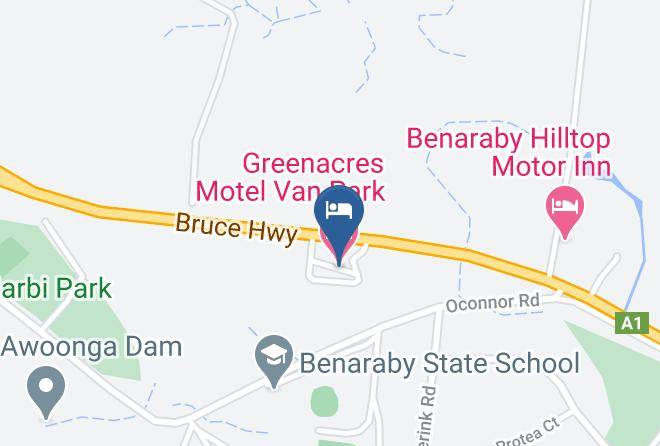 Greenacres Motel Van Park Map