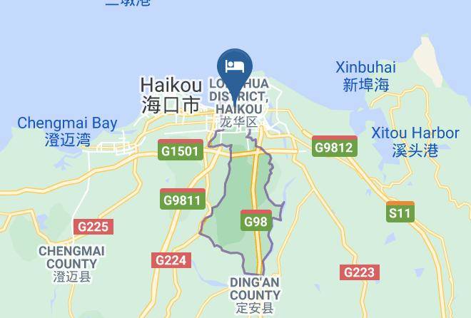 Greentree Inn Haikou Haixiu Middle Road Map