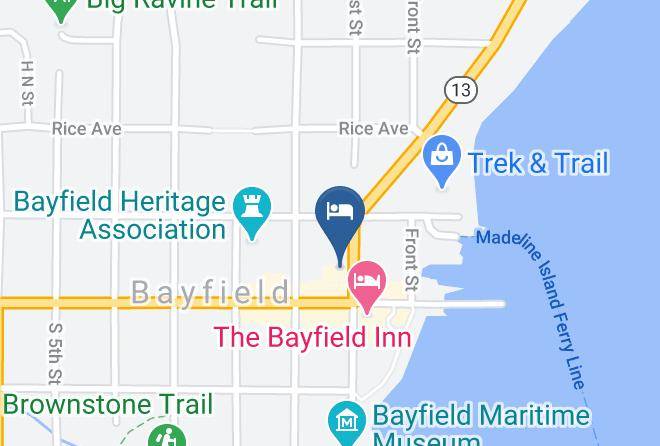 Bayfield - Greunke's First Street Inn & Dining Maps