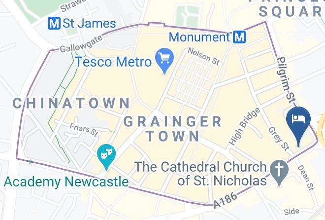 Newcastle Upon Tyne - Grey Street Hotel Maps