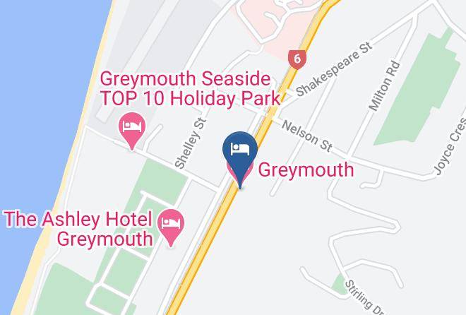 Greymouth Motel Map