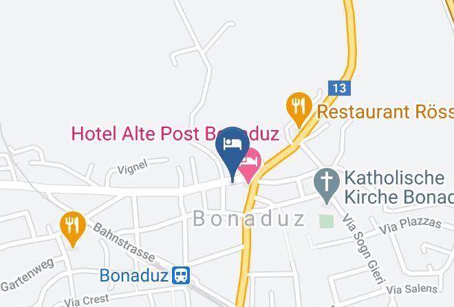 Imboden - Grischunata Hotel Weiss Kreuz Maps
