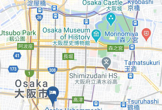 Osaka City Chuo Ward - Group Stay Classe Maps