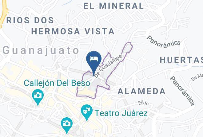 Guanajuato Calzada De Guadalupe - Guanajuato Hotel Maps