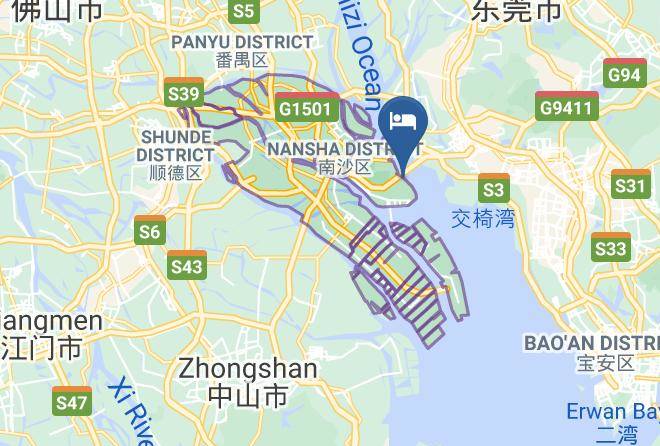 Guangzhou - Guangzhou Nansha World Trade Center Building Pearl River Delta Maps