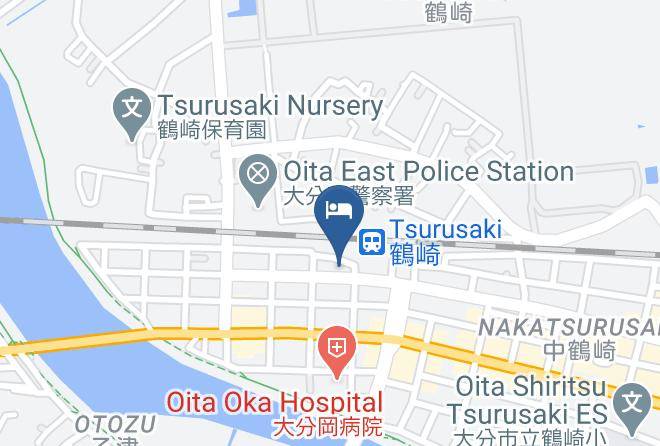 Oita City - Good Inn Nishitsurusaki Maps