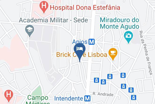 Lisbon - Alojamento Local Estrela Dos Anjos Maps
