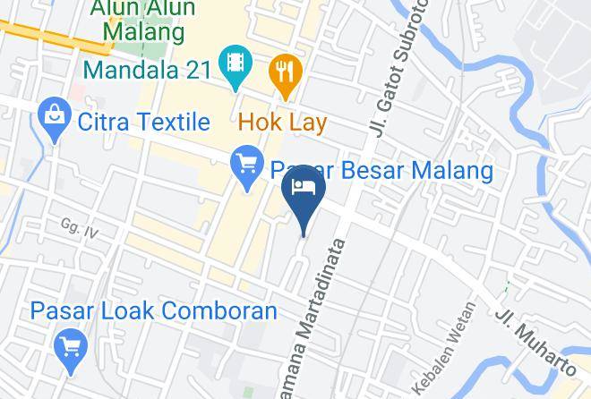 Kota Malang - Airy Syariah Klojen Pasar Besar Square 124 Malang Maps