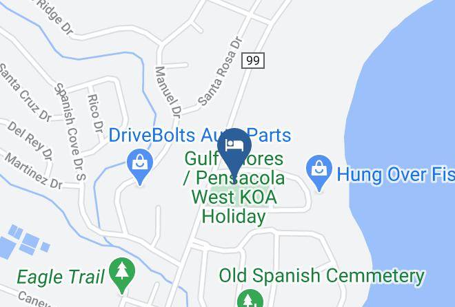 Baldwin - Gulf Shores Pensacola West Koa Holiday Maps